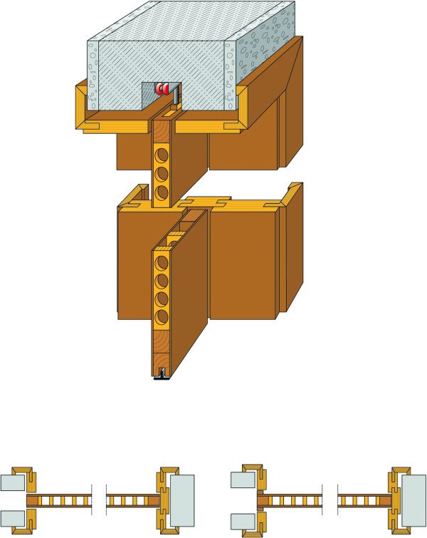 Kasa per Dyer, Frame for sliding door EE (Squared Squared) - Figura 3