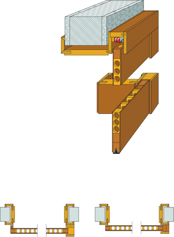 Kasa per Dyer, Frame for sliding door RE (Rounded Squared) - Figura 7