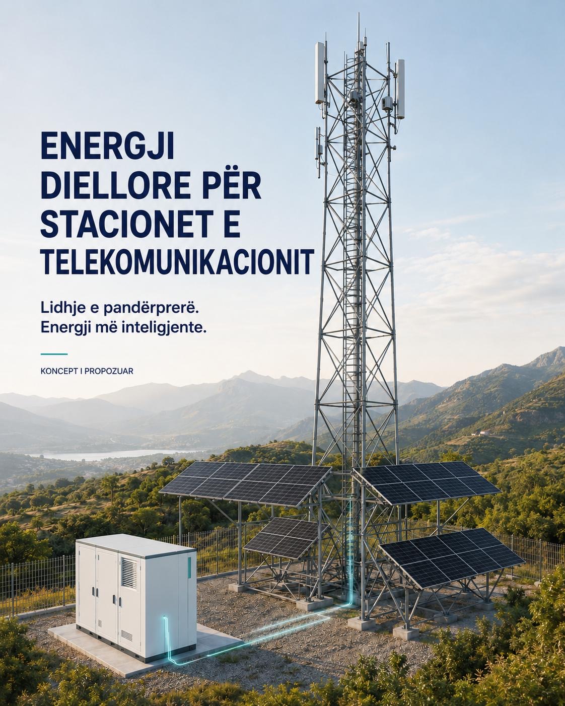 ENERGJI DIELLORE PËR STACIONET E TELEKOMUNIKACIONIT