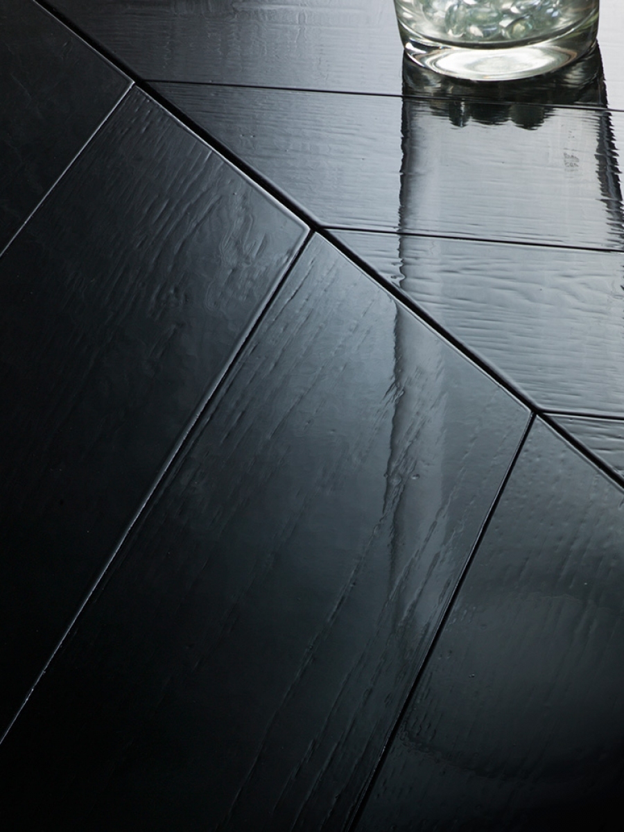 Parket Druri, Oak Super Glossy Black